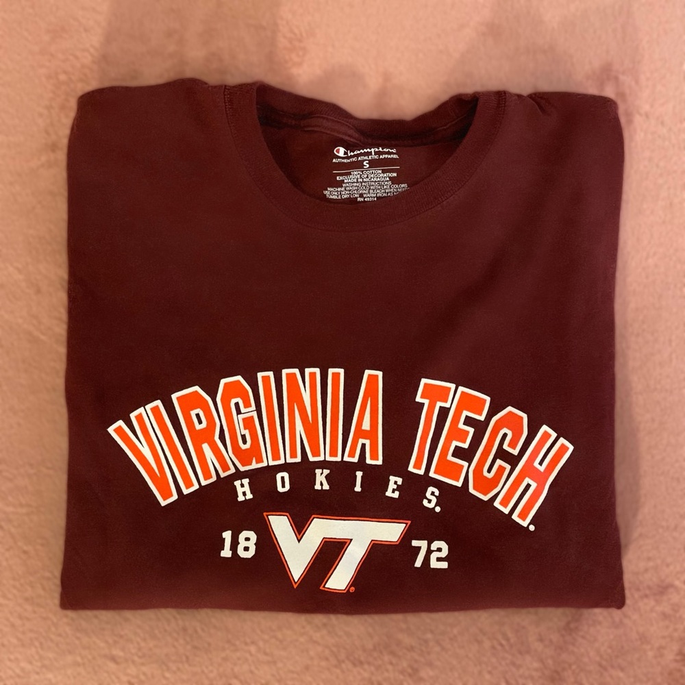 Champion Virginia Tech T-Shirt (great for tailgates) | sz: sm